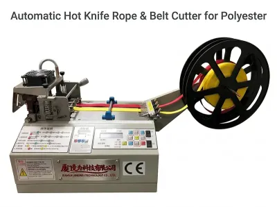 Automatic Hot Knife Rope & Belt Cutter for Polyester WPM-919N - Tape Cutting Machine
