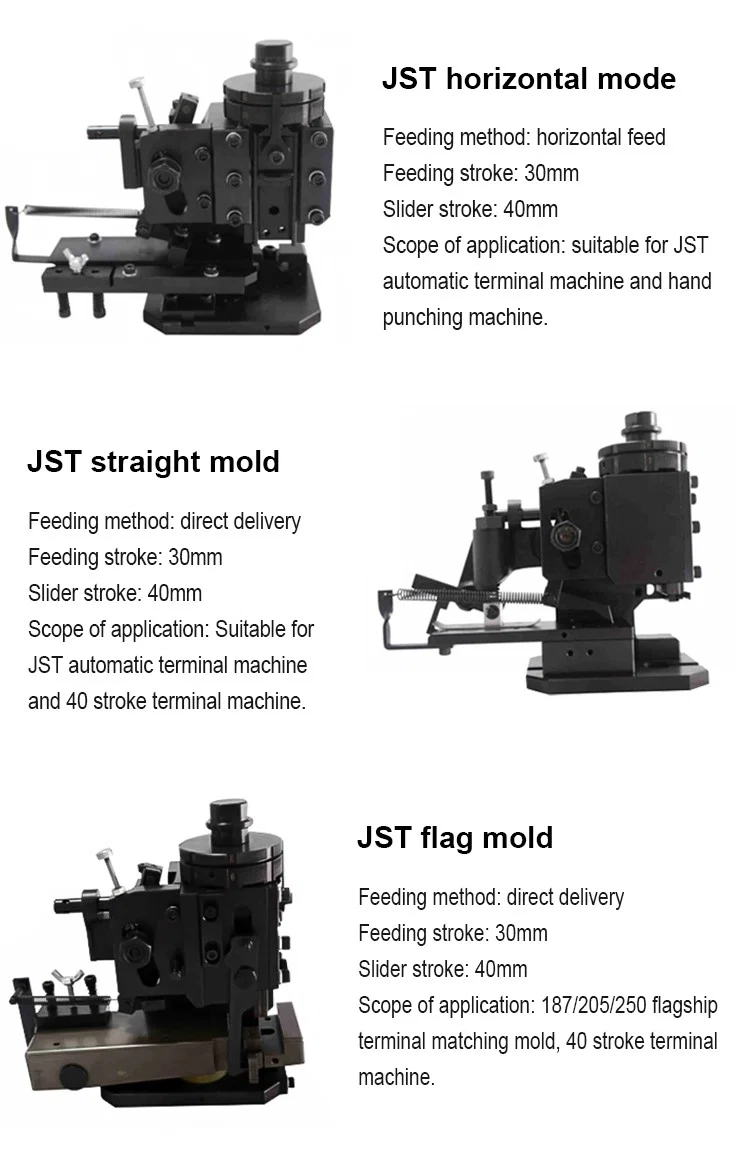 JST straight mold, Terminal Crimping Machine For European Mold, Terminal Crimping Machine For European Applicator, Jst Terminal Crimping Machine