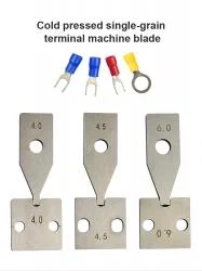 Cold pressed single grain terminal machine blades