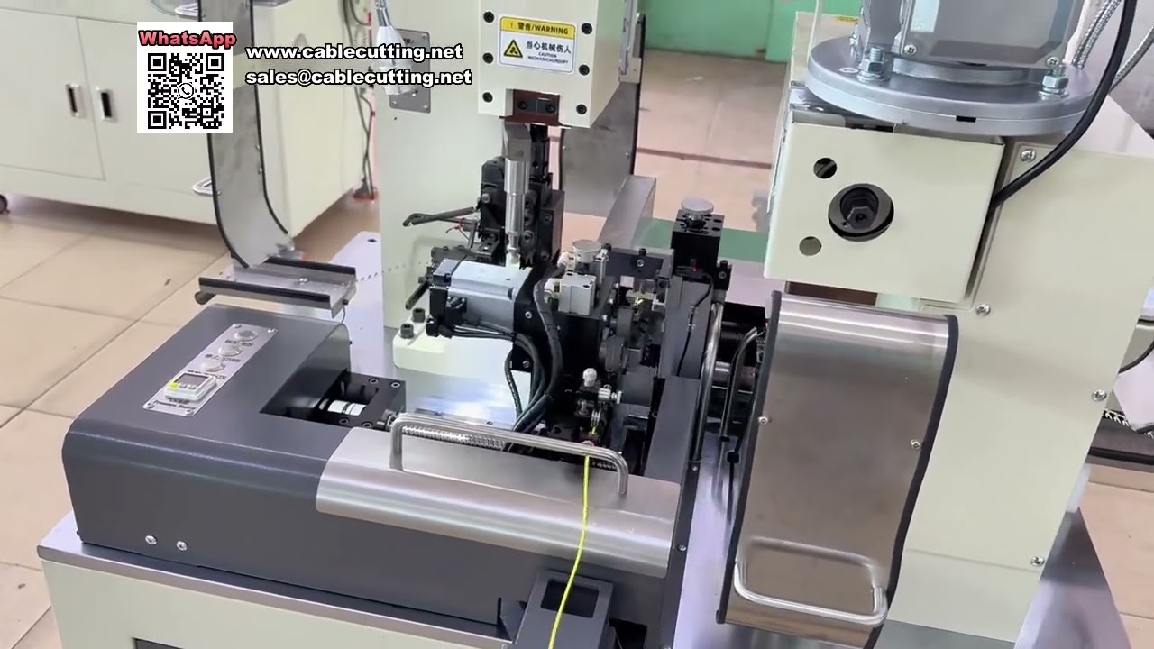 Servo Driven Fully Automatic High Speed Double Head Terminal Crimping Machine Unit - Video