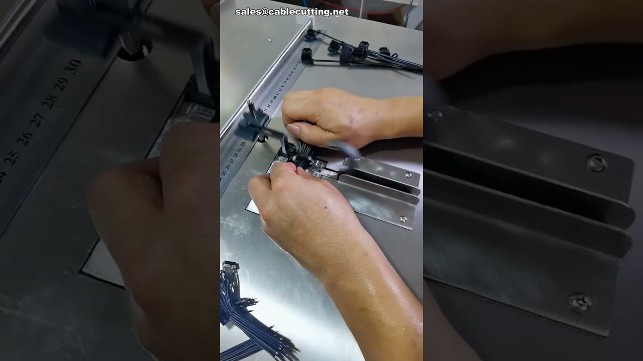 Custom Shaped Nylon Cable Tie Machine Operating in 38°C Heat #factory #machine