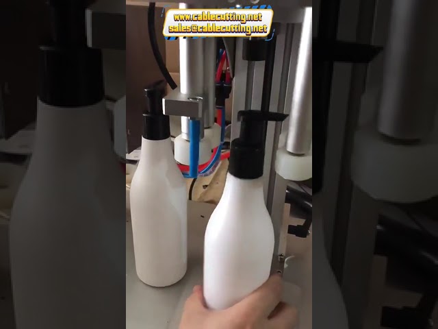 tabletop spray pet bottle screwing capping machine for screw plastic bottle