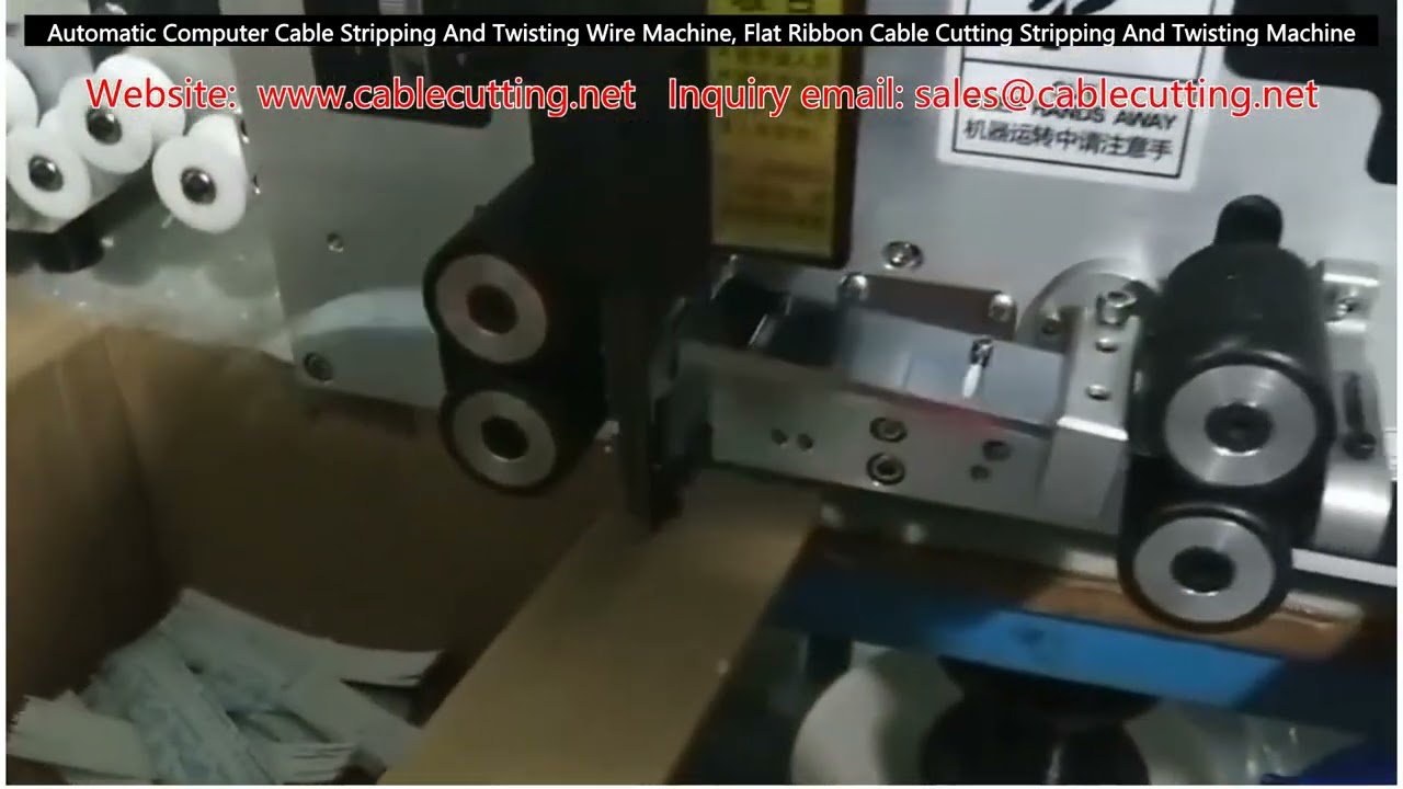 Automatic Computer Cable Stripping and Twisting Machine, Flat Ribbon Cable Cutting Stripping