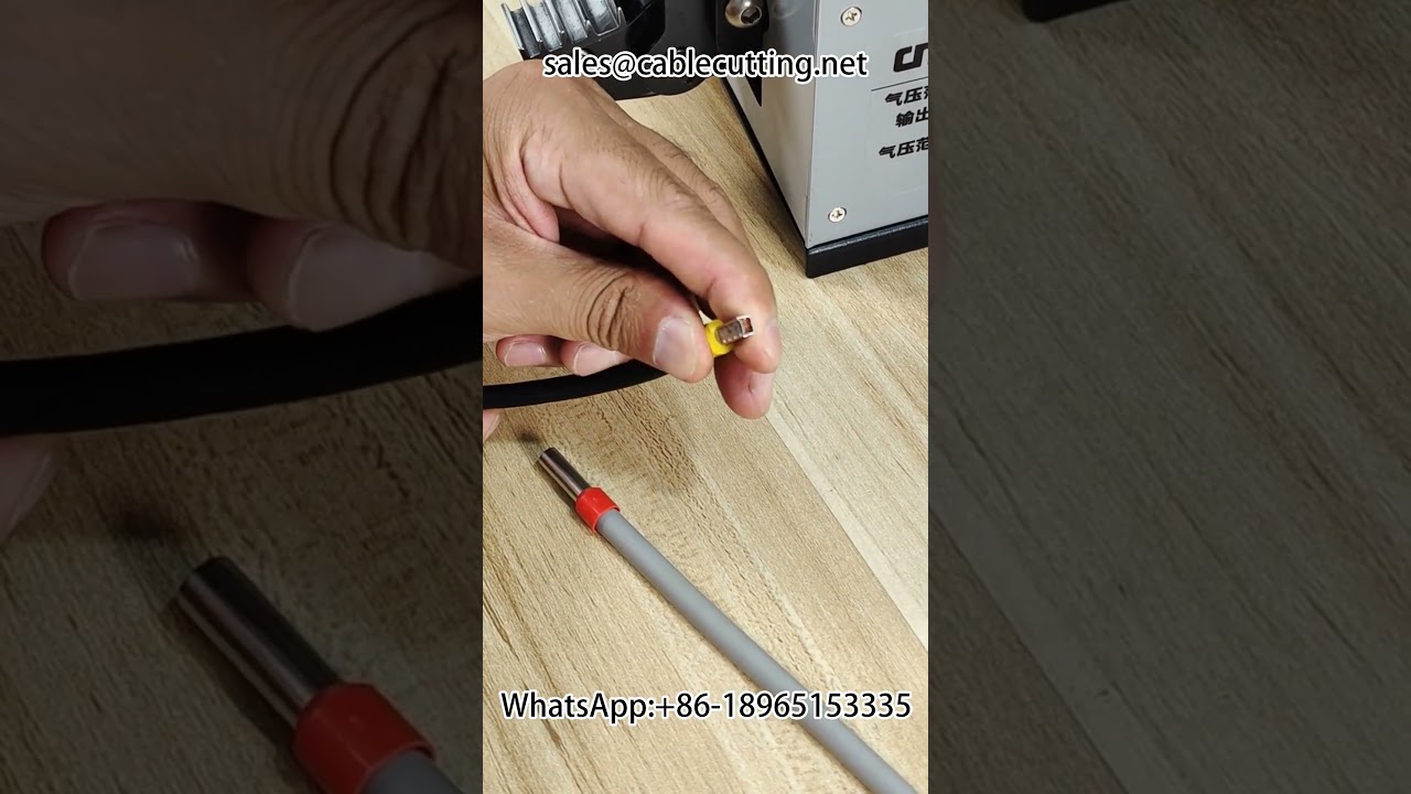 Pneumatic crimping pliers 25M can be used to crimp different terminals by changing the mould