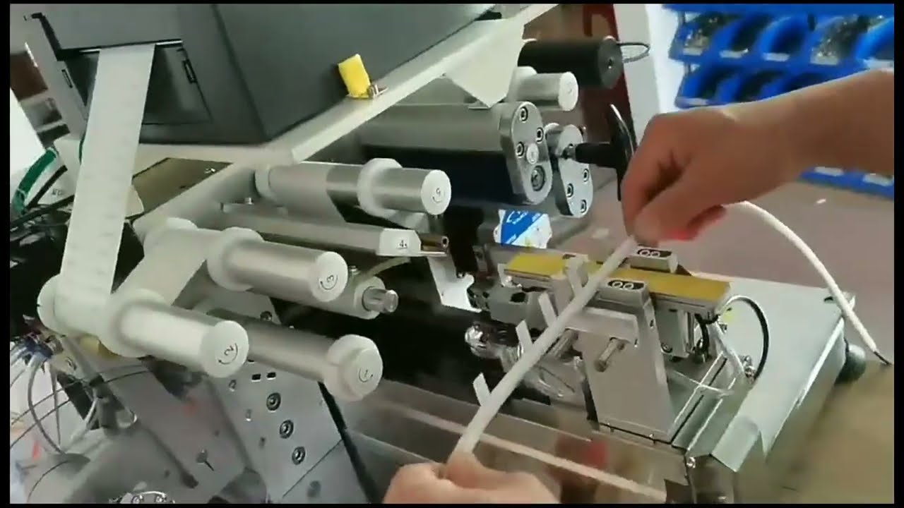 High Precision Wire Cable Label Folding Machine Auto Correction Labeling Machine