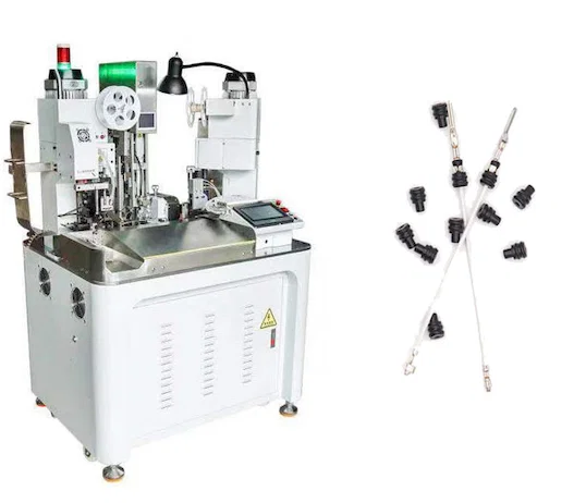 Automatic Wire Crimp and Water Seal Insertion Machine