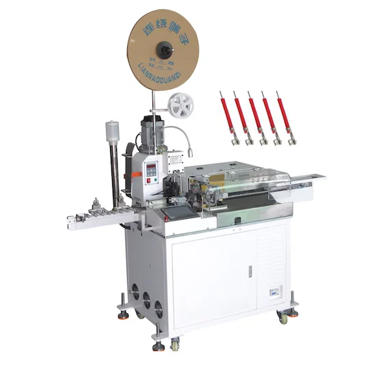 Fully Automatic Single-End 5-Wire Cut, Strip, and Crimp Machine